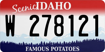 ID license plate W278121