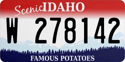 ID license plate W278142