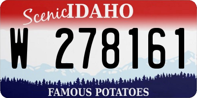ID license plate W278161