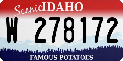 ID license plate W278172