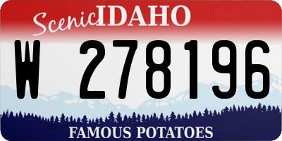 ID license plate W278196