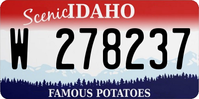 ID license plate W278237