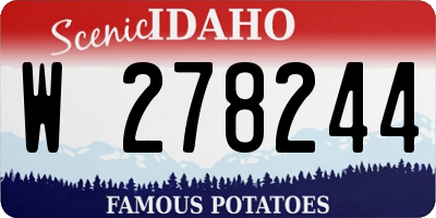 ID license plate W278244