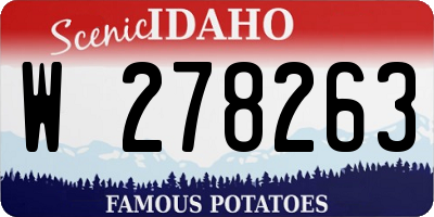ID license plate W278263