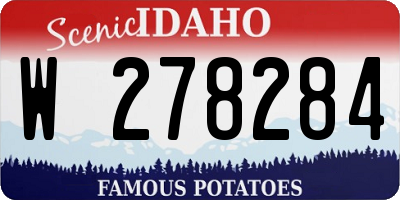 ID license plate W278284