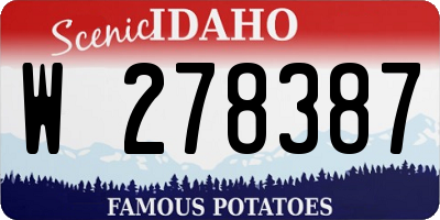ID license plate W278387