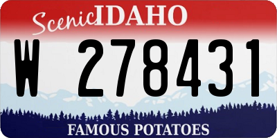 ID license plate W278431