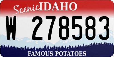 ID license plate W278583