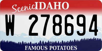 ID license plate W278694