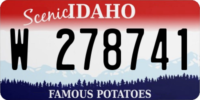 ID license plate W278741