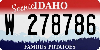 ID license plate W278786