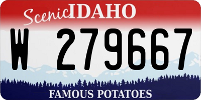 ID license plate W279667