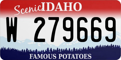 ID license plate W279669