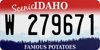 ID license plate W279671
