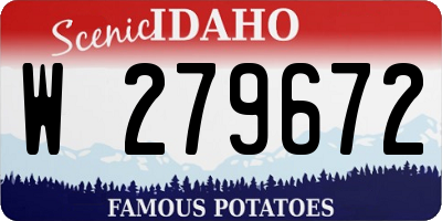 ID license plate W279672