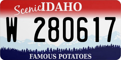ID license plate W280617