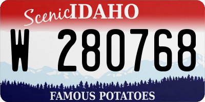 ID license plate W280768