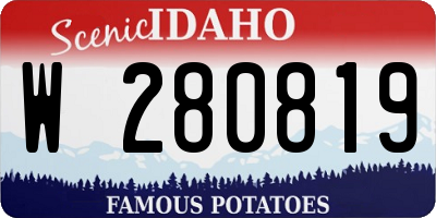 ID license plate W280819