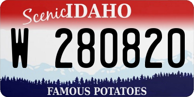 ID license plate W280820