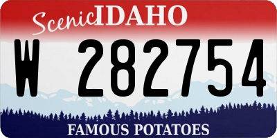 ID license plate W282754