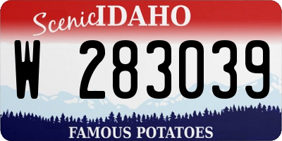 ID license plate W283039