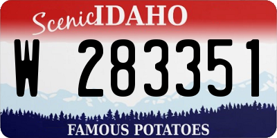 ID license plate W283351