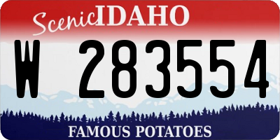 ID license plate W283554
