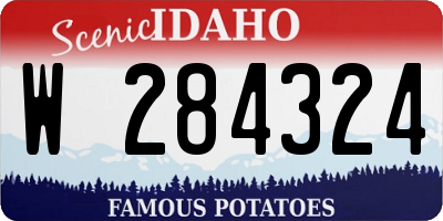 ID license plate W284324