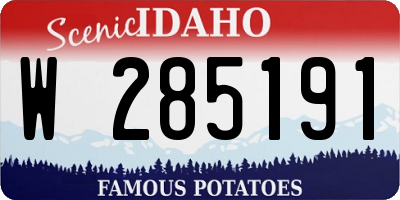 ID license plate W285191