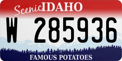 ID license plate W285936