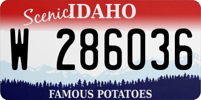 ID license plate W286036