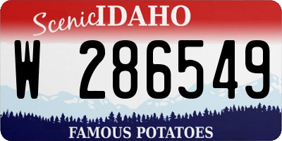 ID license plate W286549