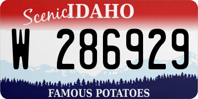 ID license plate W286929
