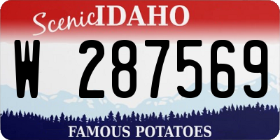 ID license plate W287569