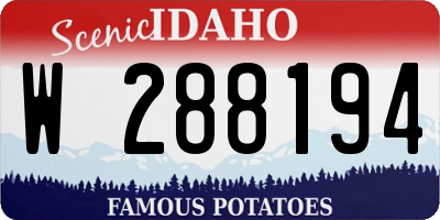 ID license plate W288194