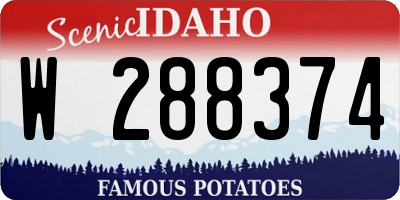 ID license plate W288374