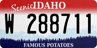 ID license plate W288711