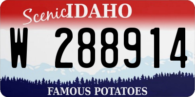 ID license plate W288914