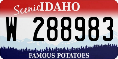 ID license plate W288983