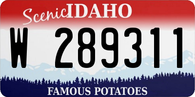 ID license plate W289311