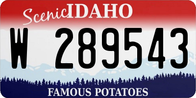 ID license plate W289543