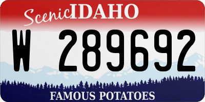 ID license plate W289692