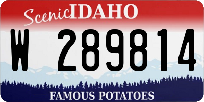 ID license plate W289814