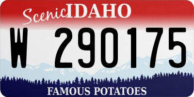 ID license plate W290175