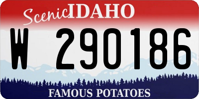 ID license plate W290186