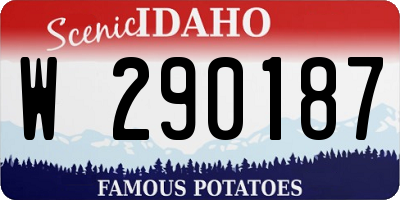 ID license plate W290187