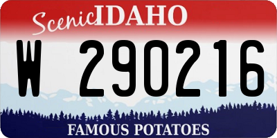 ID license plate W290216