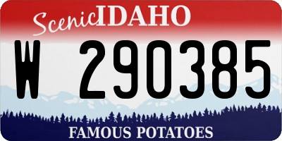 ID license plate W290385