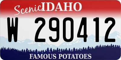 ID license plate W290412
