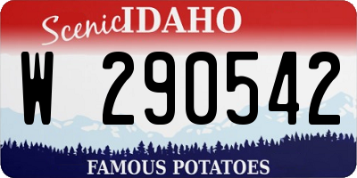 ID license plate W290542